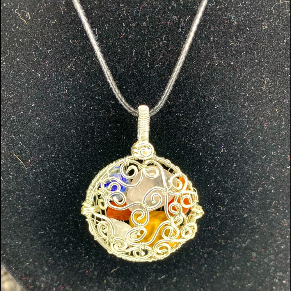 Crystal locket necklace